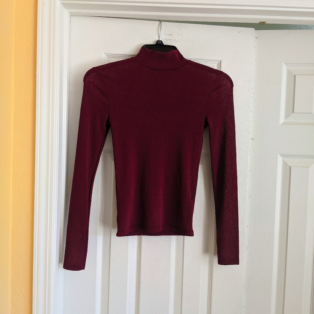 TopSop Maroon Turtleneck